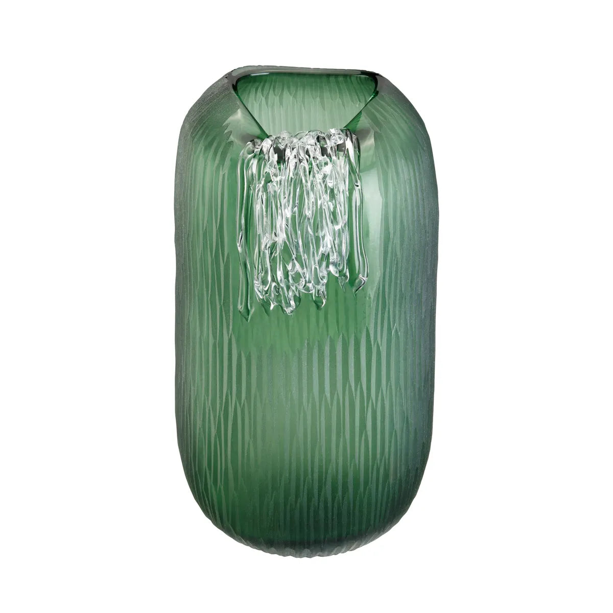 Crestview Collection Large Glass Green Glenmore Vase - Image 1