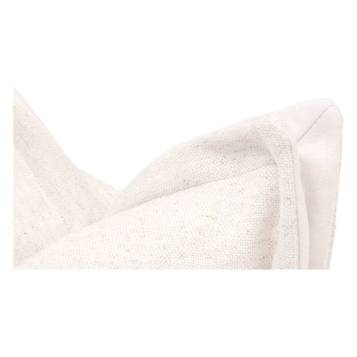 Essentials For Living The Little Bit Country 22” Essential Pillow ~ Performance Textured Cream Linen, LiveSmart Machale-Ivory Flange - Image 3