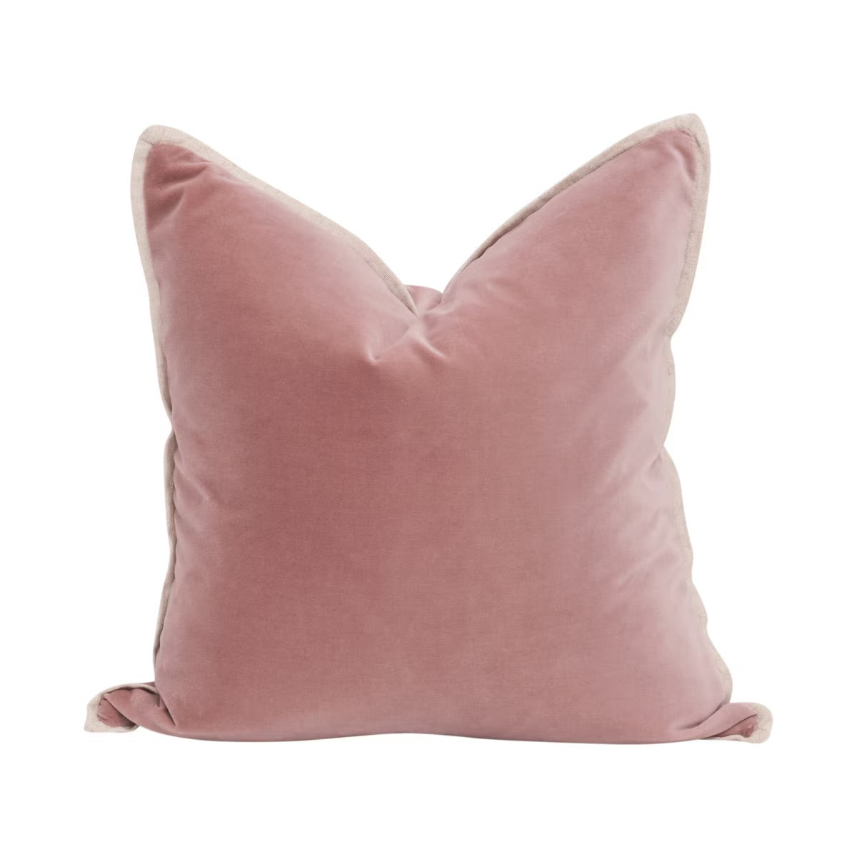 Essentials For Living The Not So Basic 20” Essential Pillow ~ Petal Velvet, Jute Flat Piping - Image 1