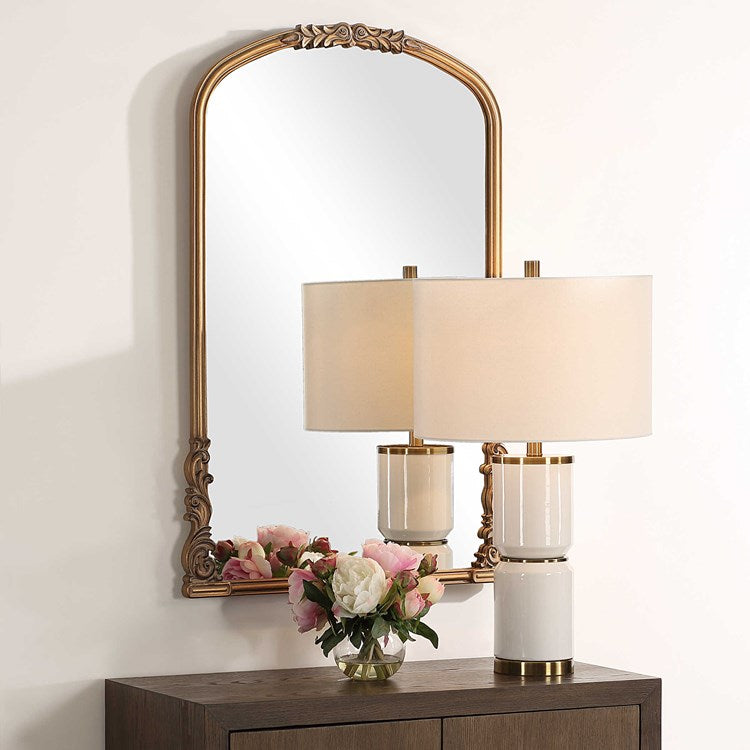 Casa Bella Living Engineered Wood Finished Rich Antique Gold Mirror - Image 3