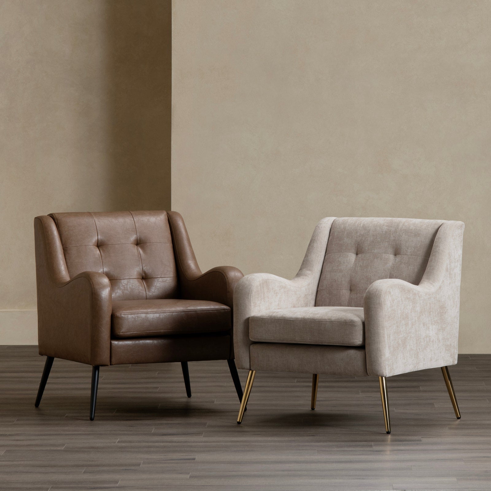 Crestview Collection Lanna Cream Tufted Accent Chair - Image 2