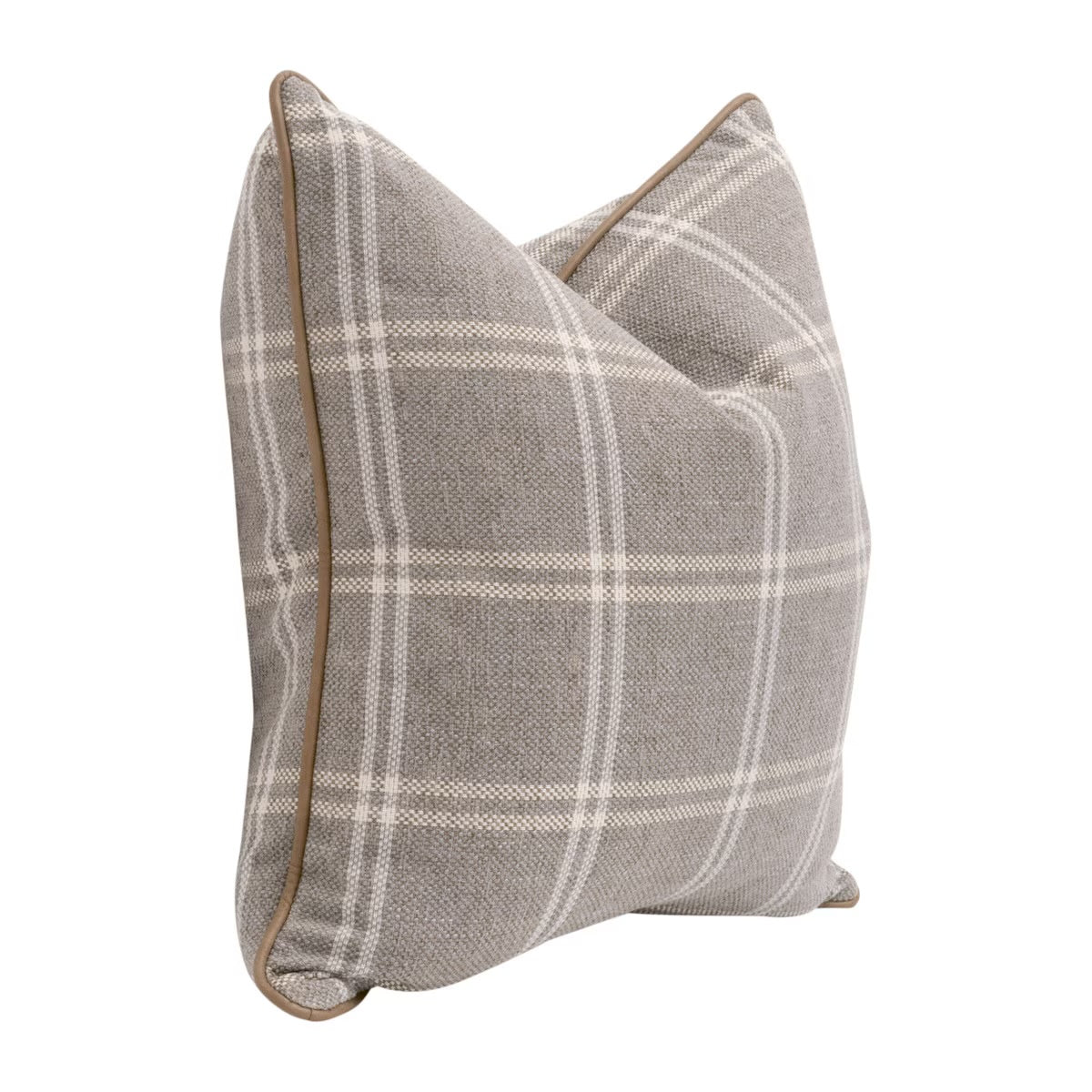 Essentials For Living The Not So Basic 22” Essential Pillow ~ LiveSmart Walden-Stone, Ivanhoe Toast Piping - Image 2