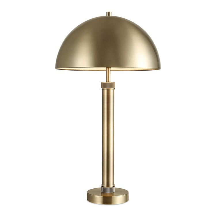 Casa Bella Living Dome Shaped Shade Finished In Antique Brass Table Lamp - Image 2