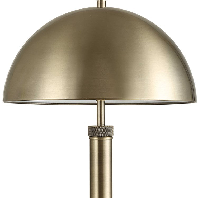 Casa Bella Living Dome Shaped Shade Finished In Antique Brass Table Lamp - Image 3