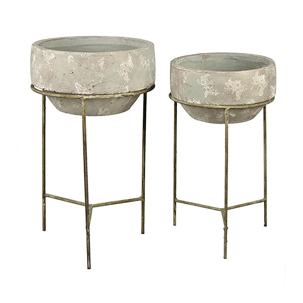Crestview Collection Monroe Terra Cotta Containers ~ Set Of 2 - Image 1