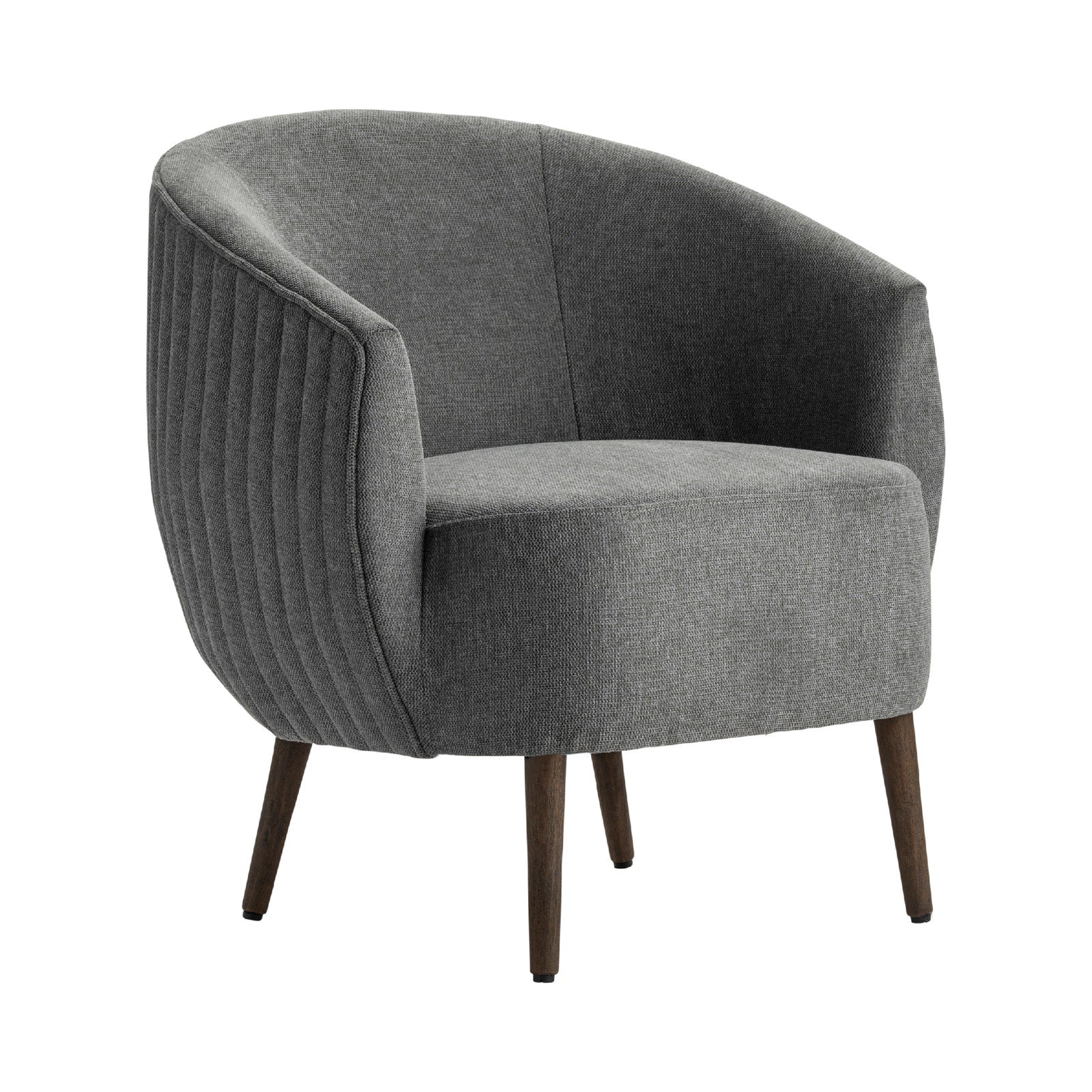 Crestview Collection Logan Gray Barrel Accent Chair - Image 2