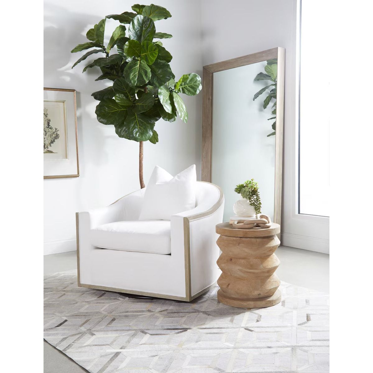 Essentials For Living Bevel Mirror ~ Natural Gray Acacia - Image 3