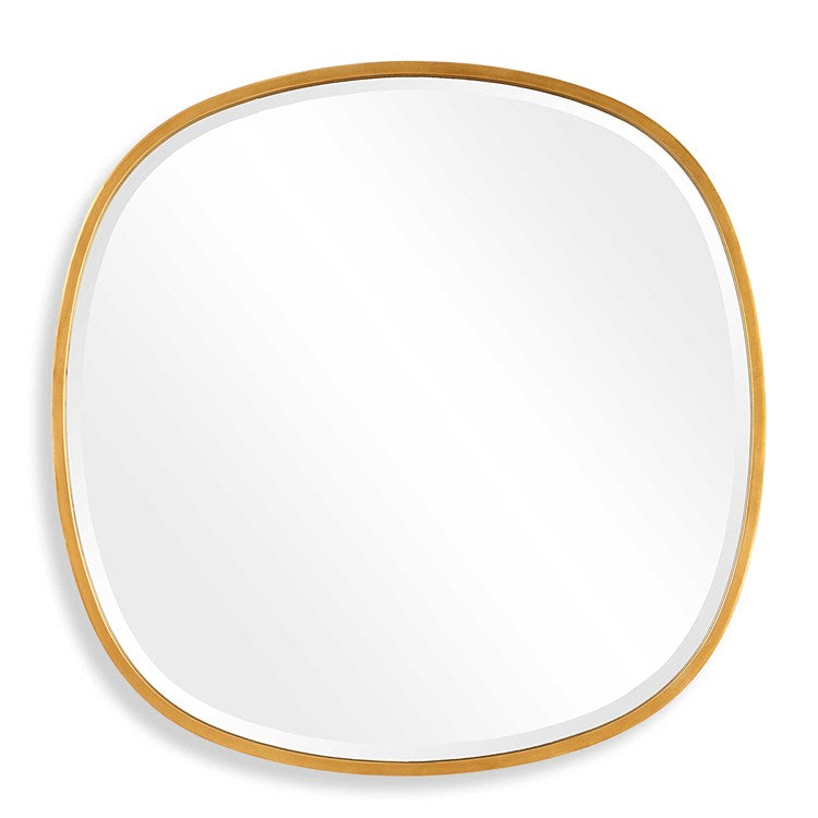 Casa Bella Living Modern Classic Round Gold Leaf Finished Mirror - Image 2