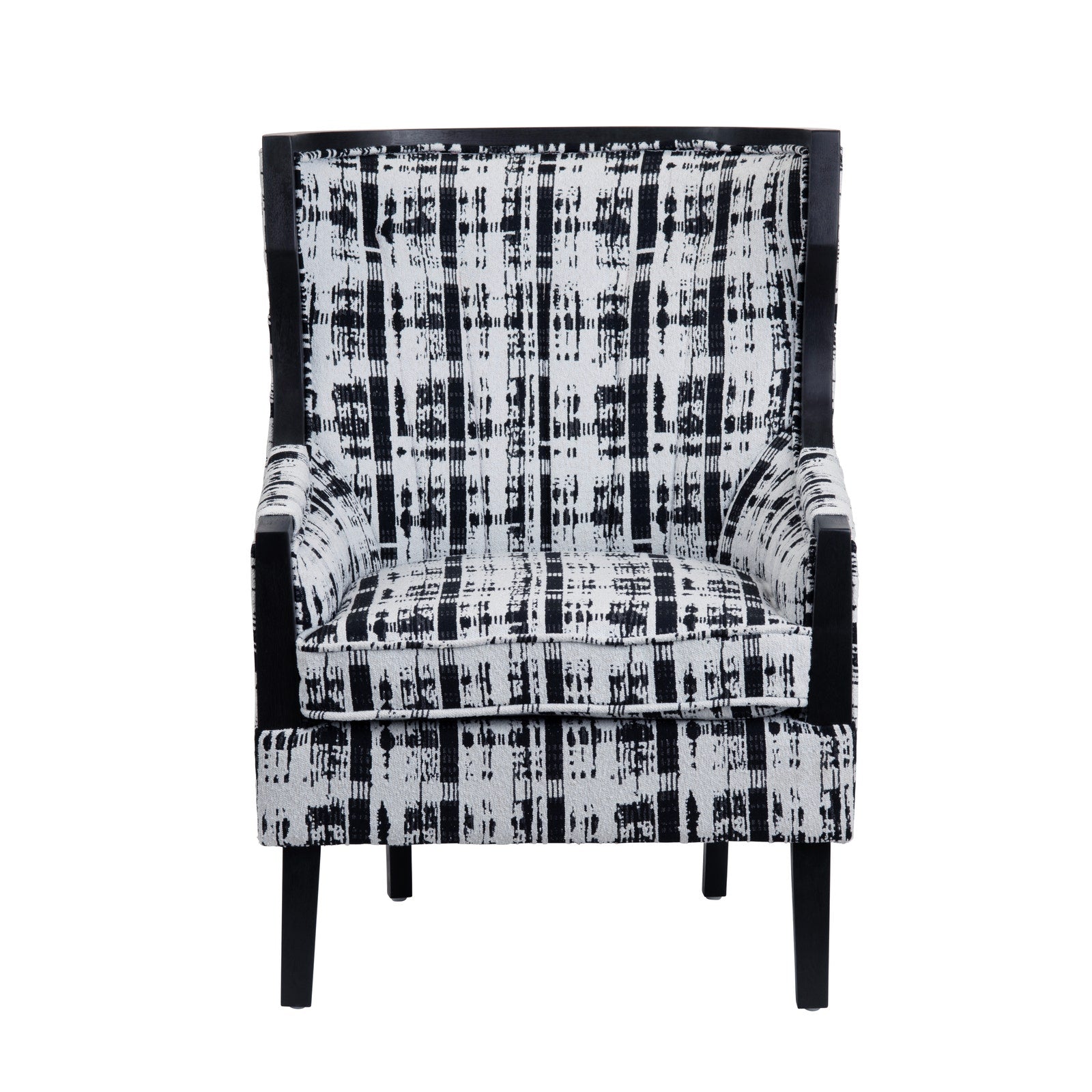 Crestview Collection Kimble Black and White Pattern Accent Chair - Image 3
