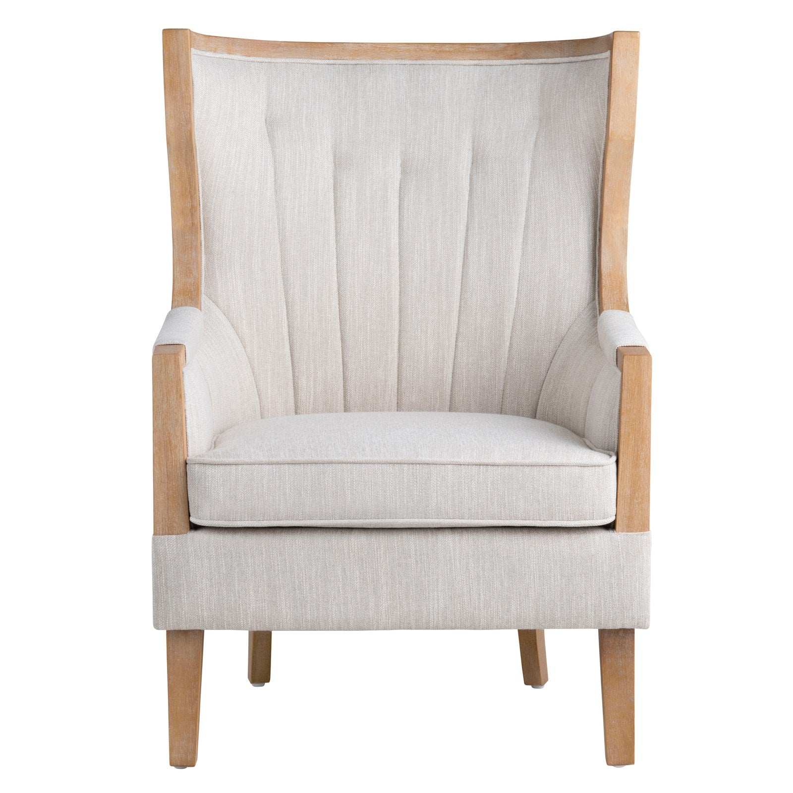 Crestview Collection Bennett Oatmeal Linen Accent Chair - Image 2