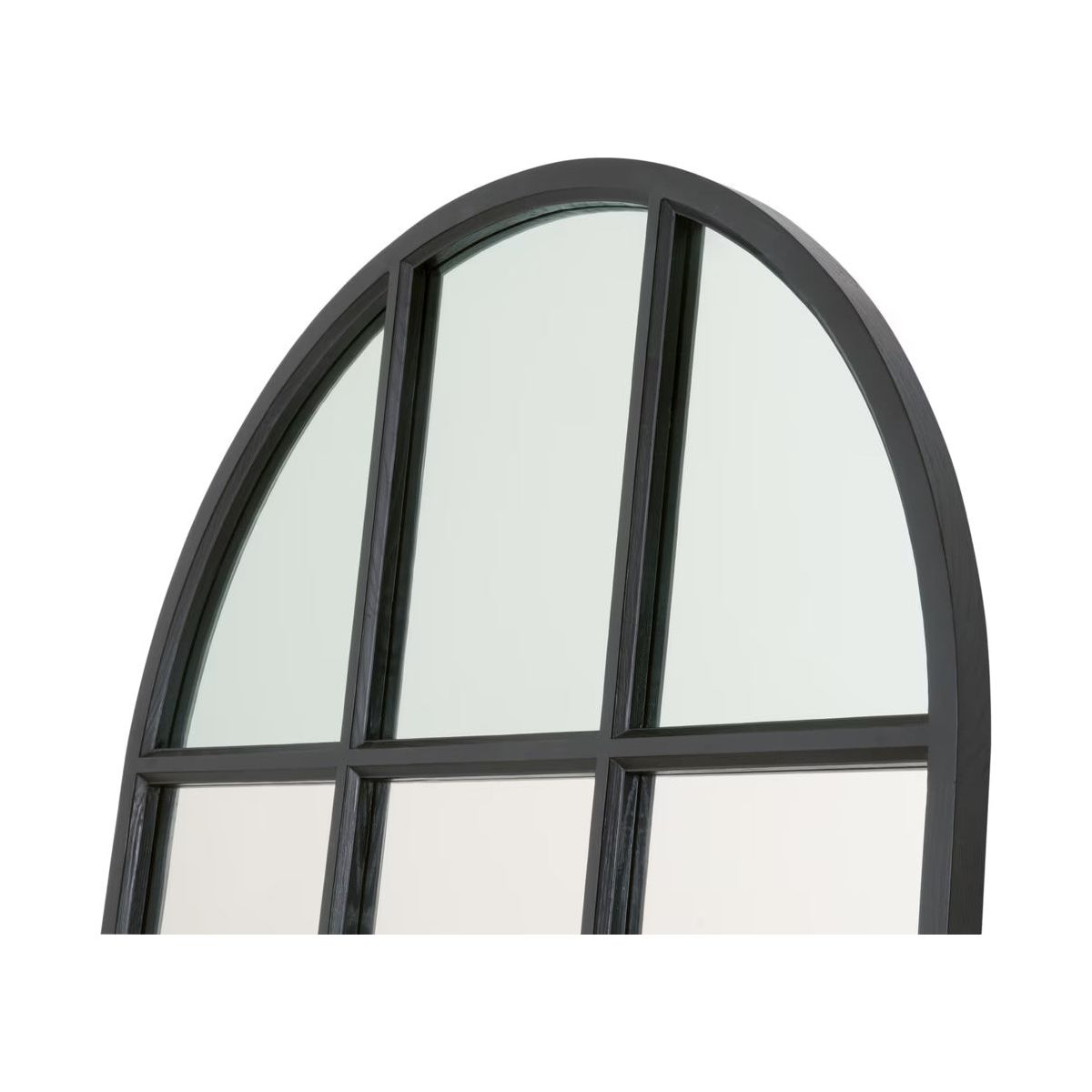 Essentials For Living Grid Arched Mirror ~ Matte Black Oak - Image 3