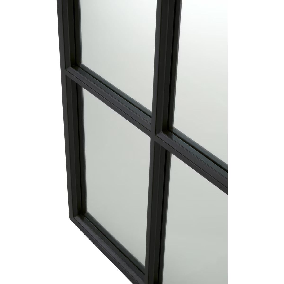 Essentials For Living Grid Mirror ~ Matte Black Oak - Image 3