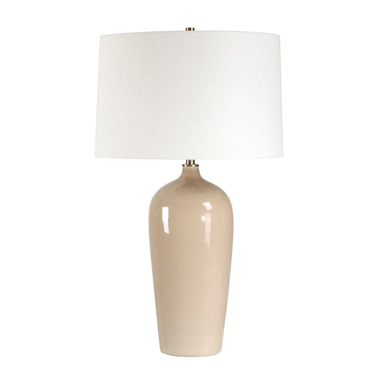 Casa Bella Living Sandy Gray Glazed Ceramic Lamp - Image 2