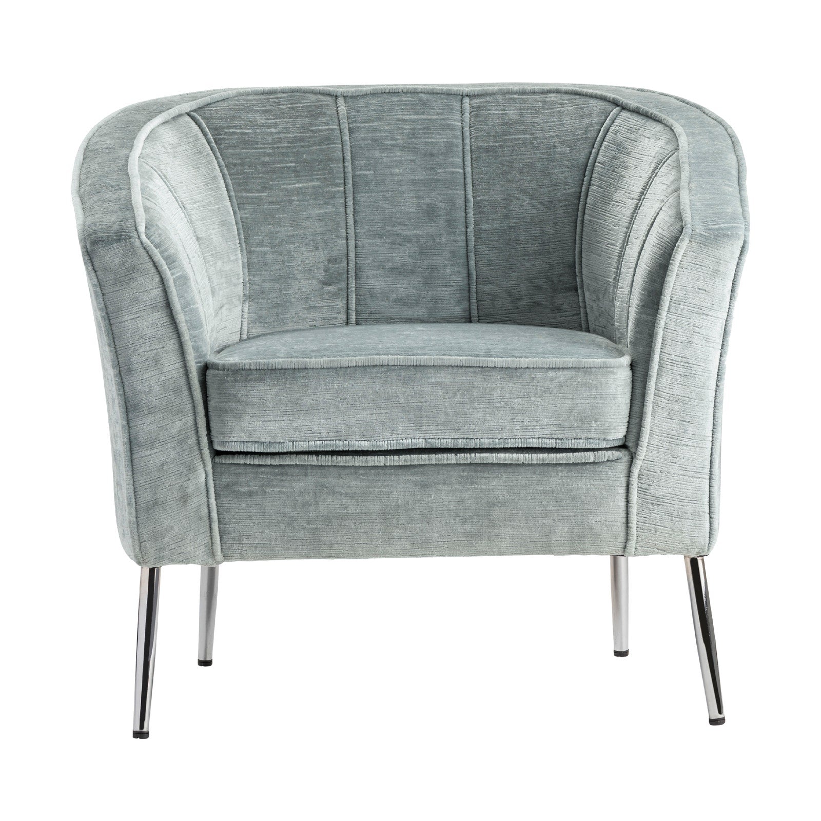 Crestview Collection Jefferson Light Grey Velvet Accent Chair - Image 3