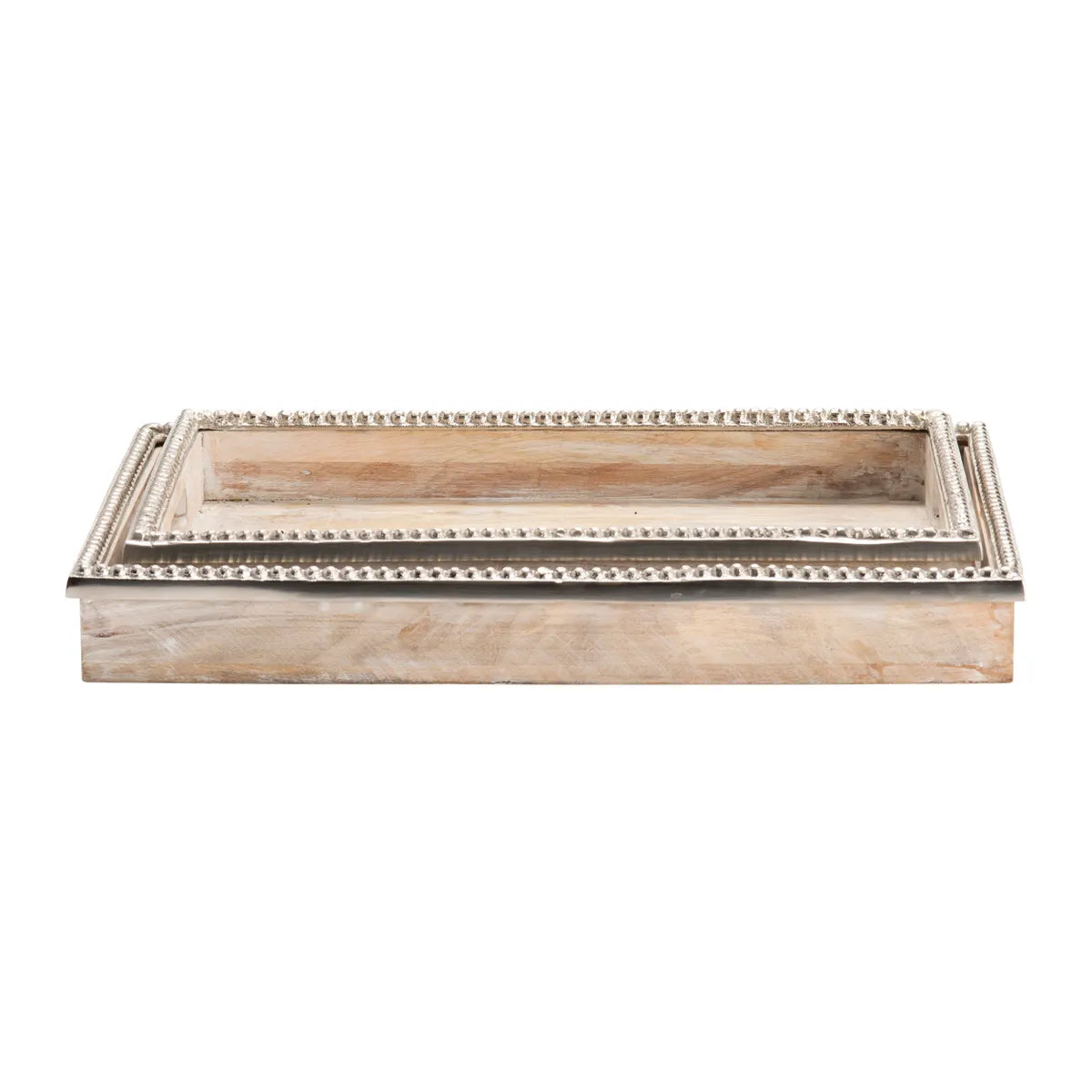 Crestview Collection Lana Whitewashed Trays  ~ Set Of 2 - Image 3