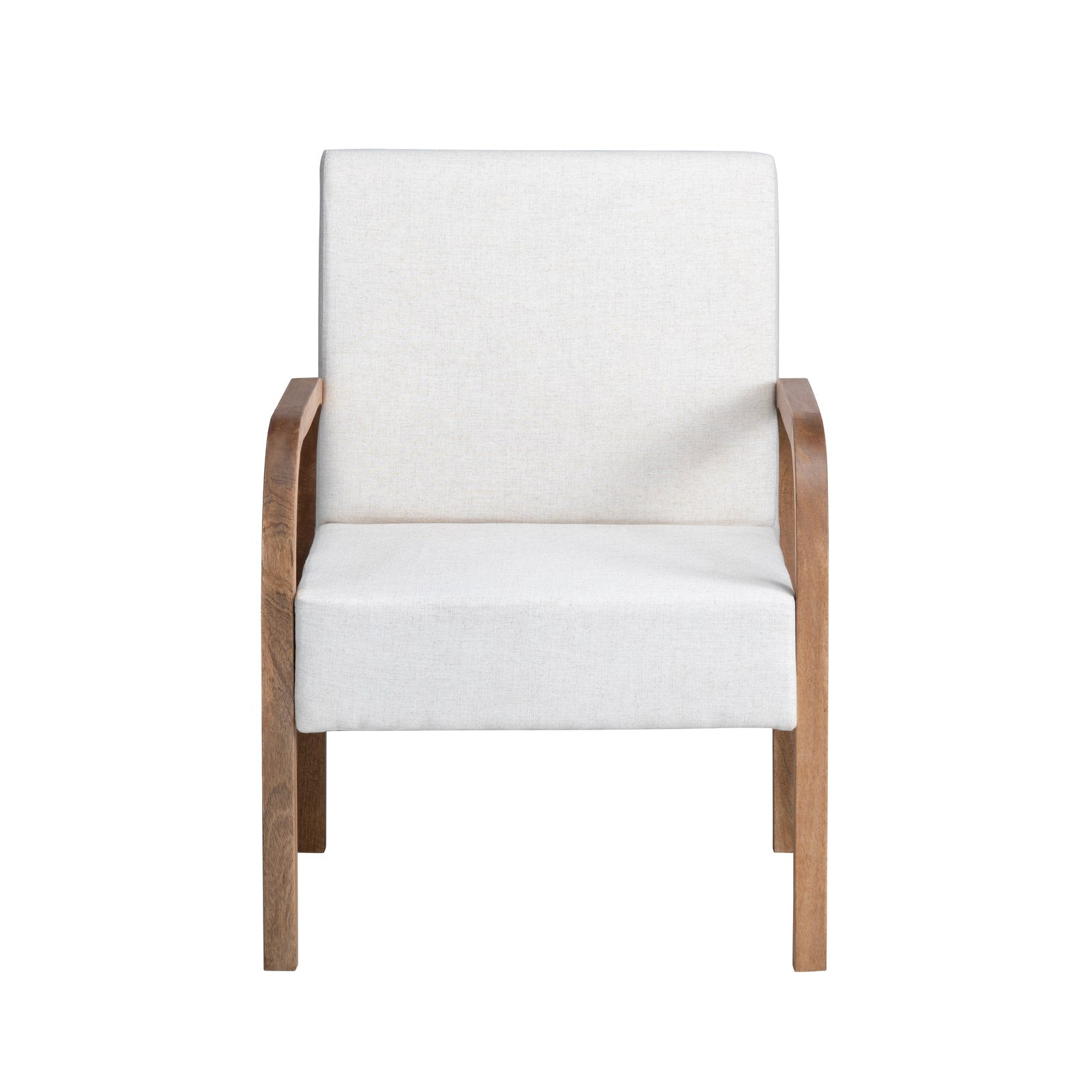 Crestview Collection Chico White Linen Accent Chair - Image 3