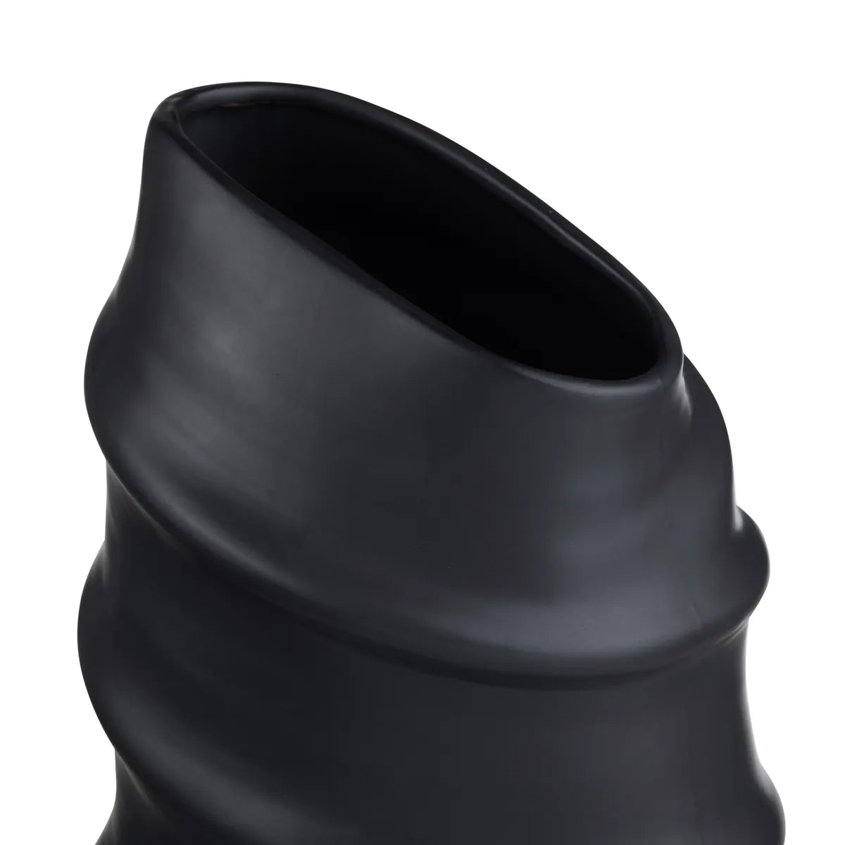 Crestview Collection Merritt Matte Black Vases ~ Set Of 3 - Image 2