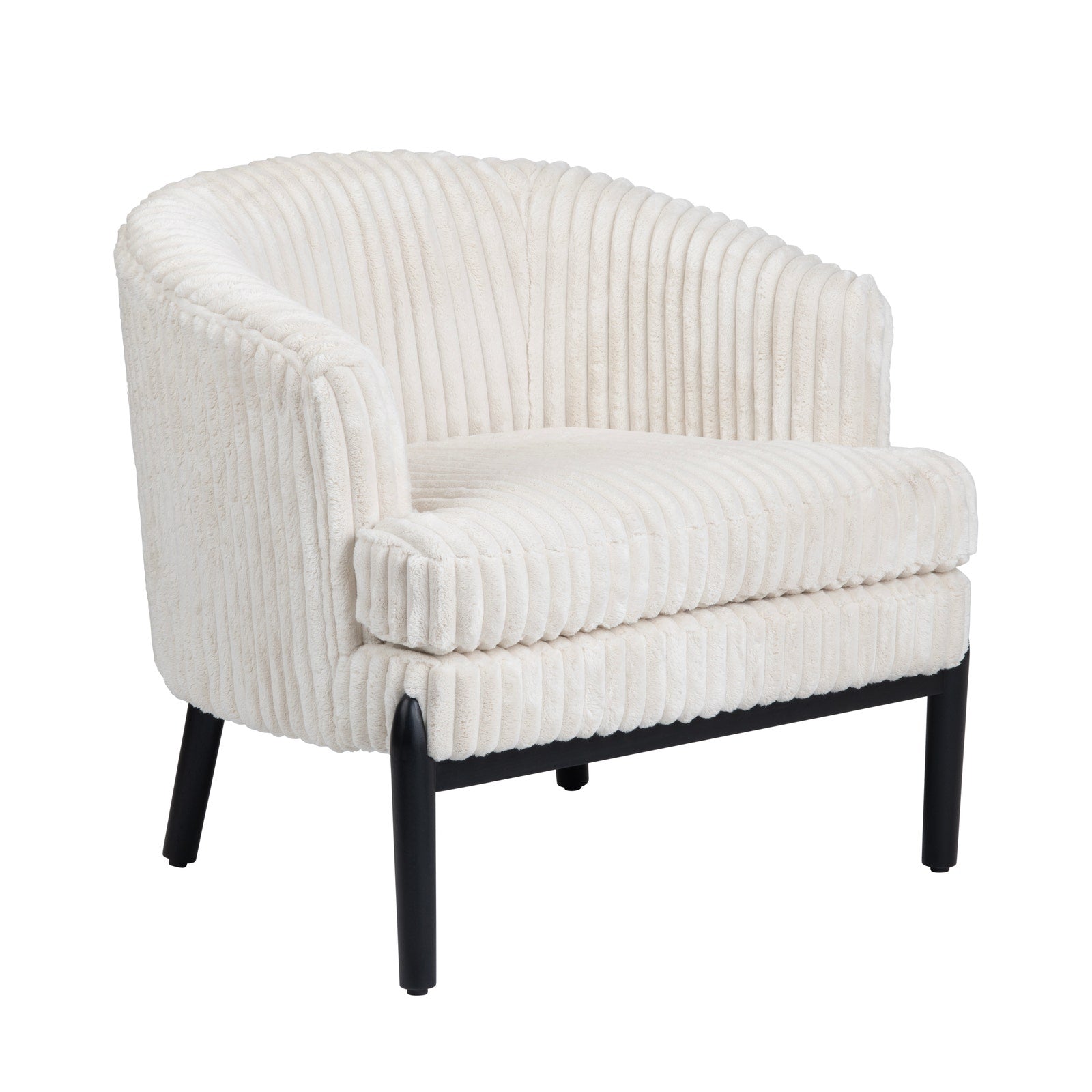 Crestview Collection Mily White Boucle Accent Chair