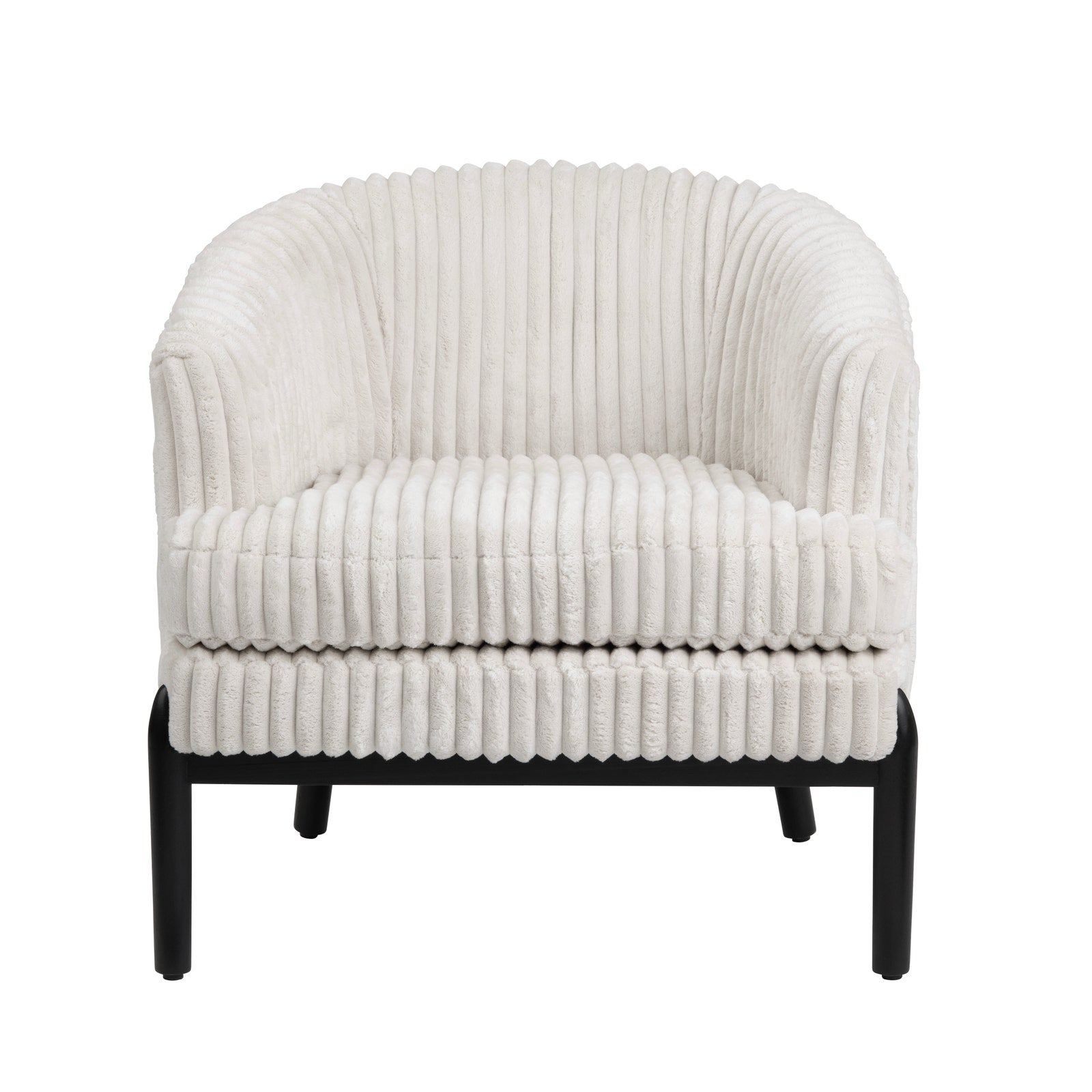 Crestview Collection Mily White Boucle Accent Chair - Image 2