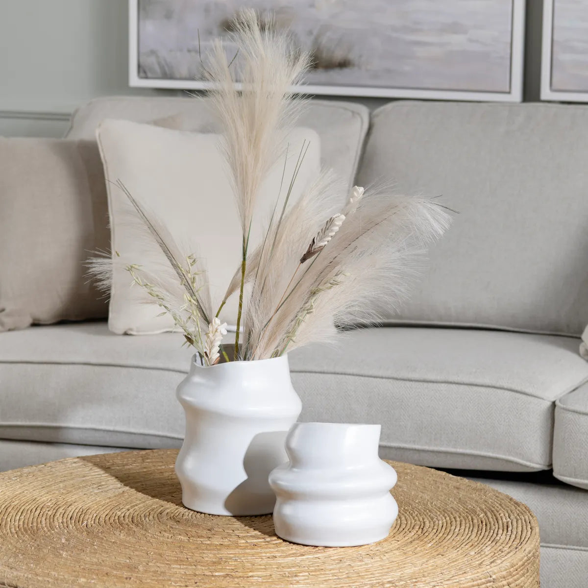 Crestview Collection Merritt White Vases ~ Set Of 3 - Image 2