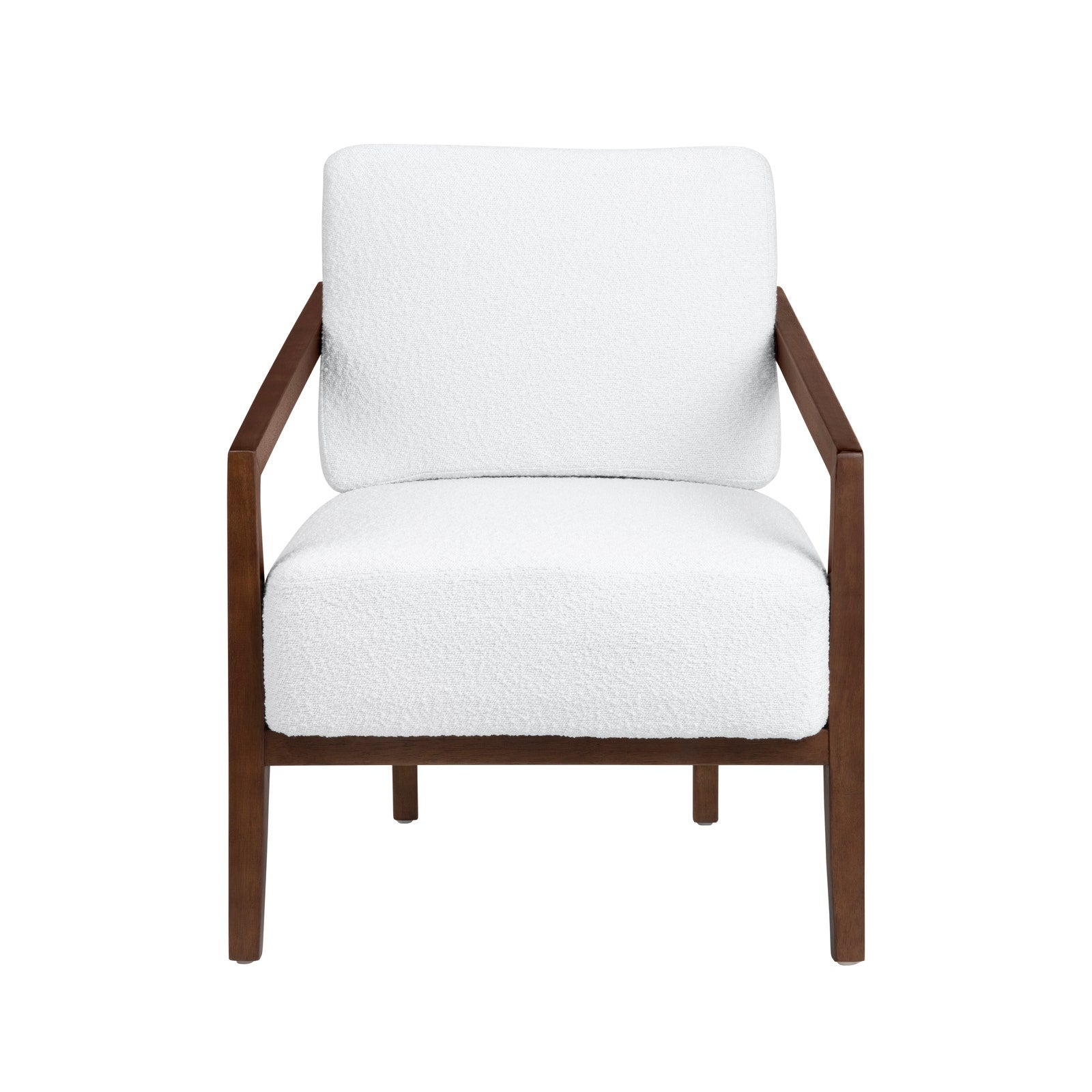 Crestview Collection Calder White Linen Accent Chair - Image 3