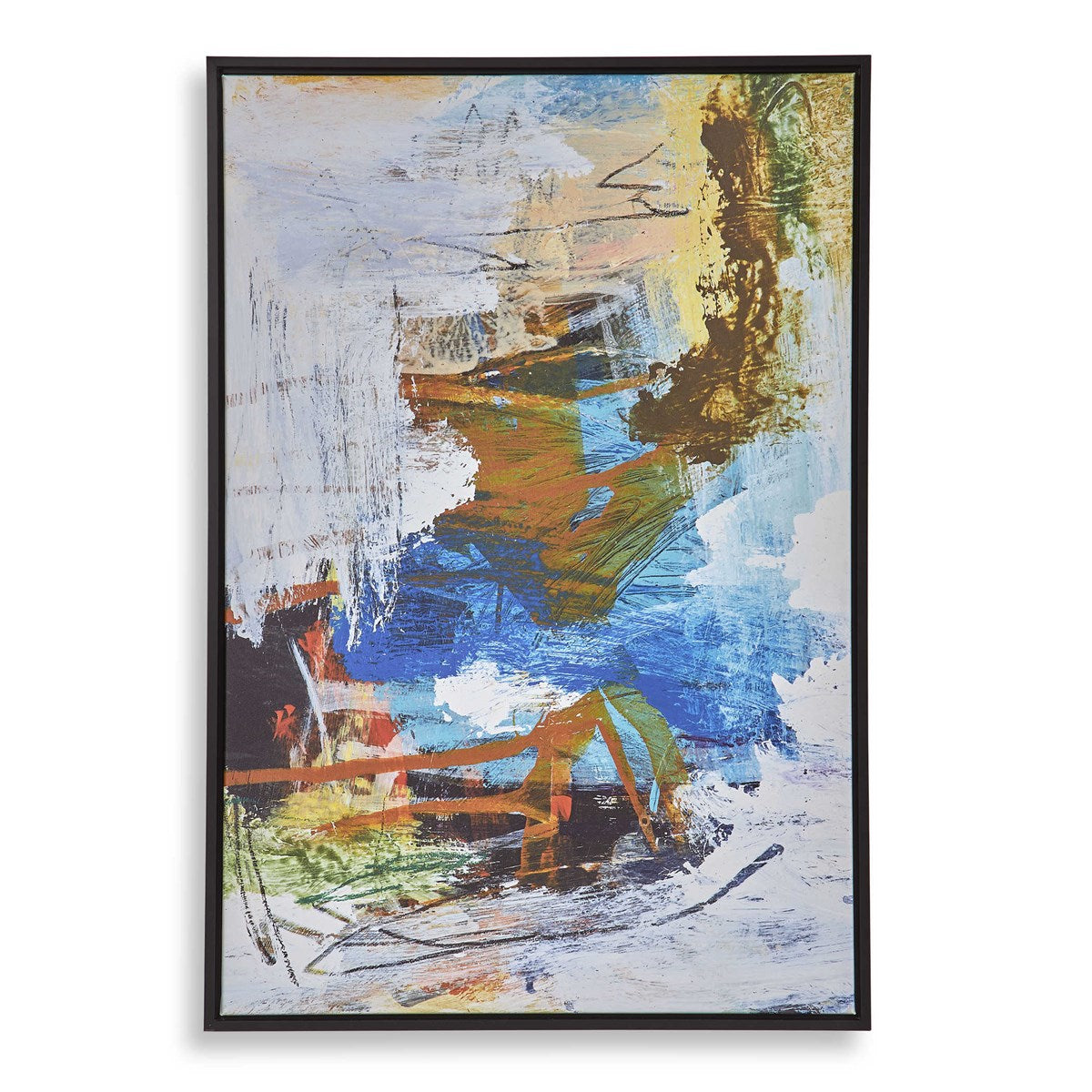 Casa Bella Living White With Multiple Accent Colors Framed Canvas - Image 2