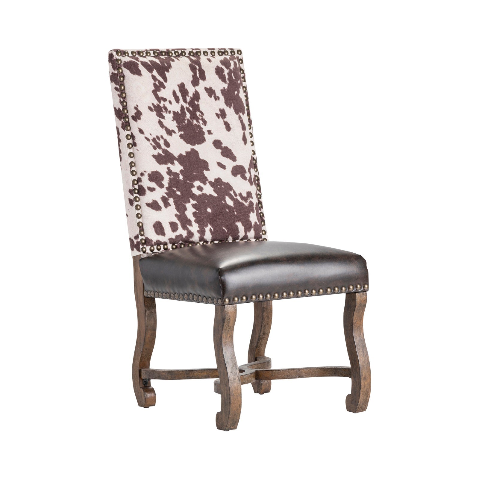 Crestview Collection Mesquite Ranch Leather and Faux Cowhide  Accent Chair - Image 1