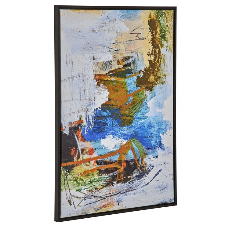 Casa Bella Living White With Multiple Accent Colors Framed Canvas - Image 3