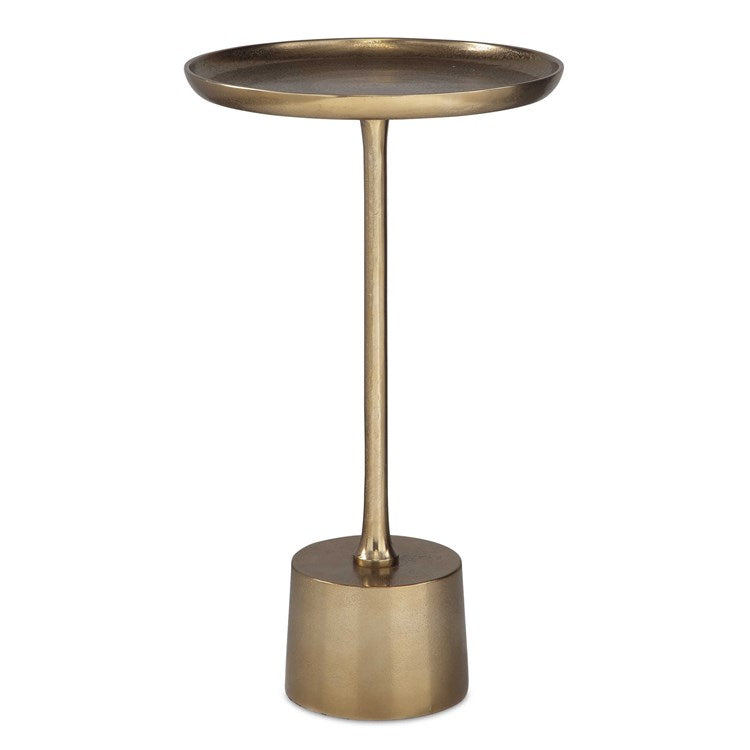 Casa Bella Living Round Antique Brass Accent Table - Image 2