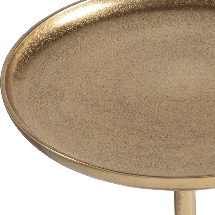 Casa Bella Living Round Antique Brass Accent Table - Image 3