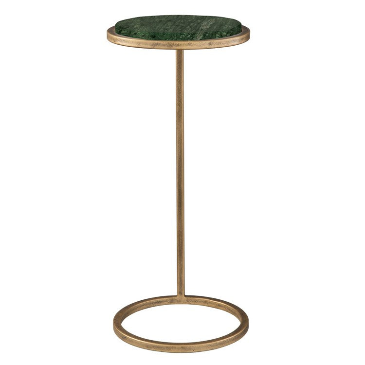 Casa Bella Living Dark Green Gold Iron Framed Accent Table - Image 3