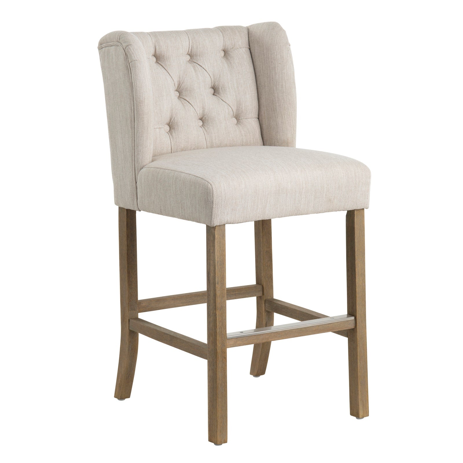 Crestview Collection Stanton Cream Tufted Counter Stool - Image 2