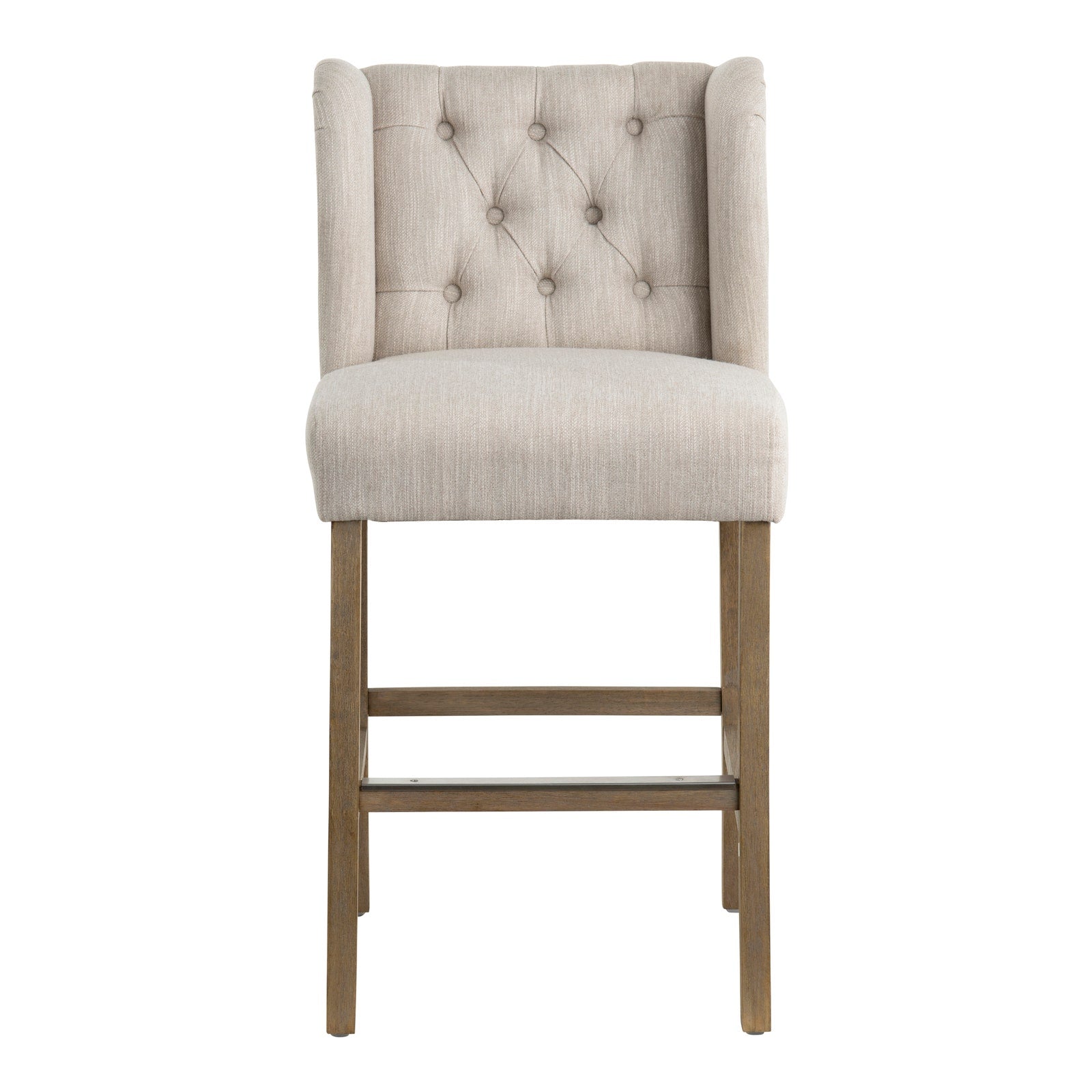 Crestview Collection Stanton Cream Tufted Counter Stool - Image 3