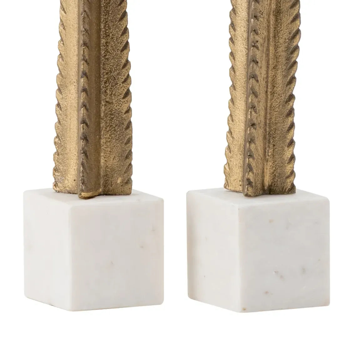 Crestview Collection Cacti Suculent Sculptures On Marble Base ~ Set Of 2 - Image 2