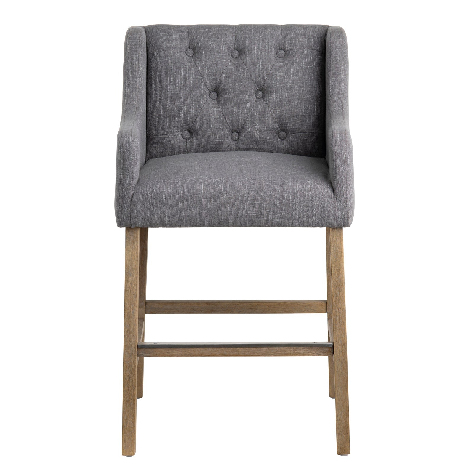 Crestview Collection Barrington Grey Tufted Counter Stool - Image 2