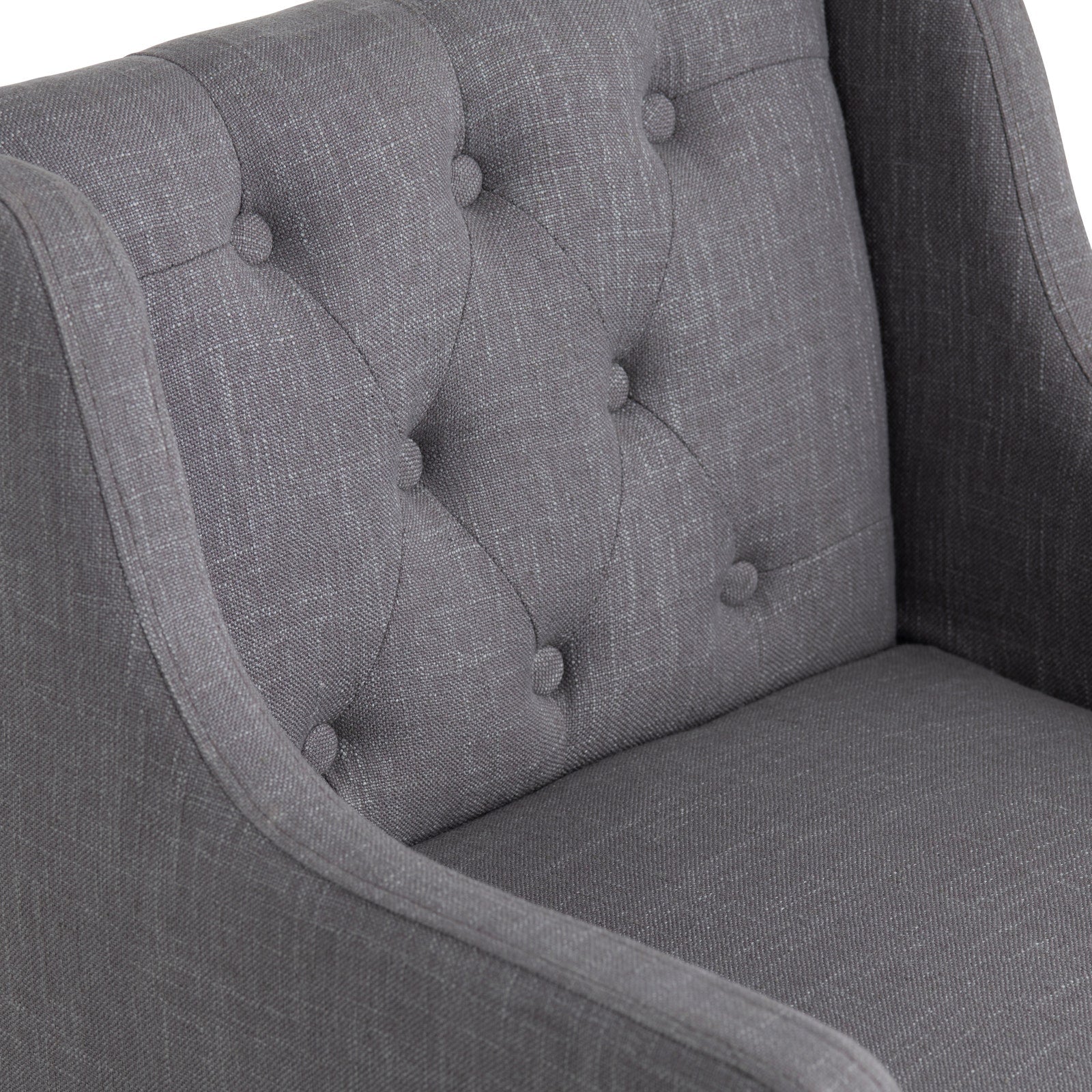 Crestview Collection Barrington Grey Tufted Counter Stool - Image 3