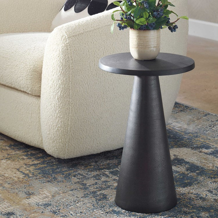 Casa Bella Living Dark Bronze Pedestal Accent Table - Image 1