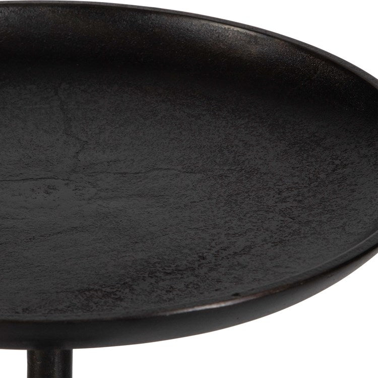 Casa Bella Living Round Dark Brown Oxidized Finished Accent Table - Image 3