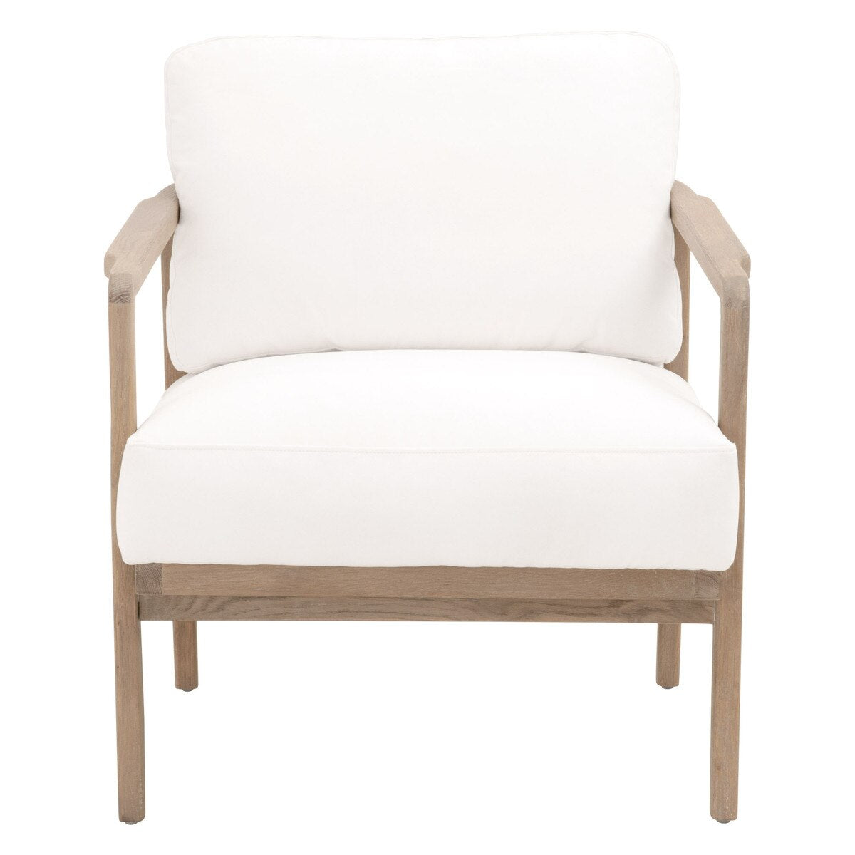 Essentials For Living Harbor Club Chair ~ LiveSmart Peyton-Pearl, White Rope, Smoke Gray Oak