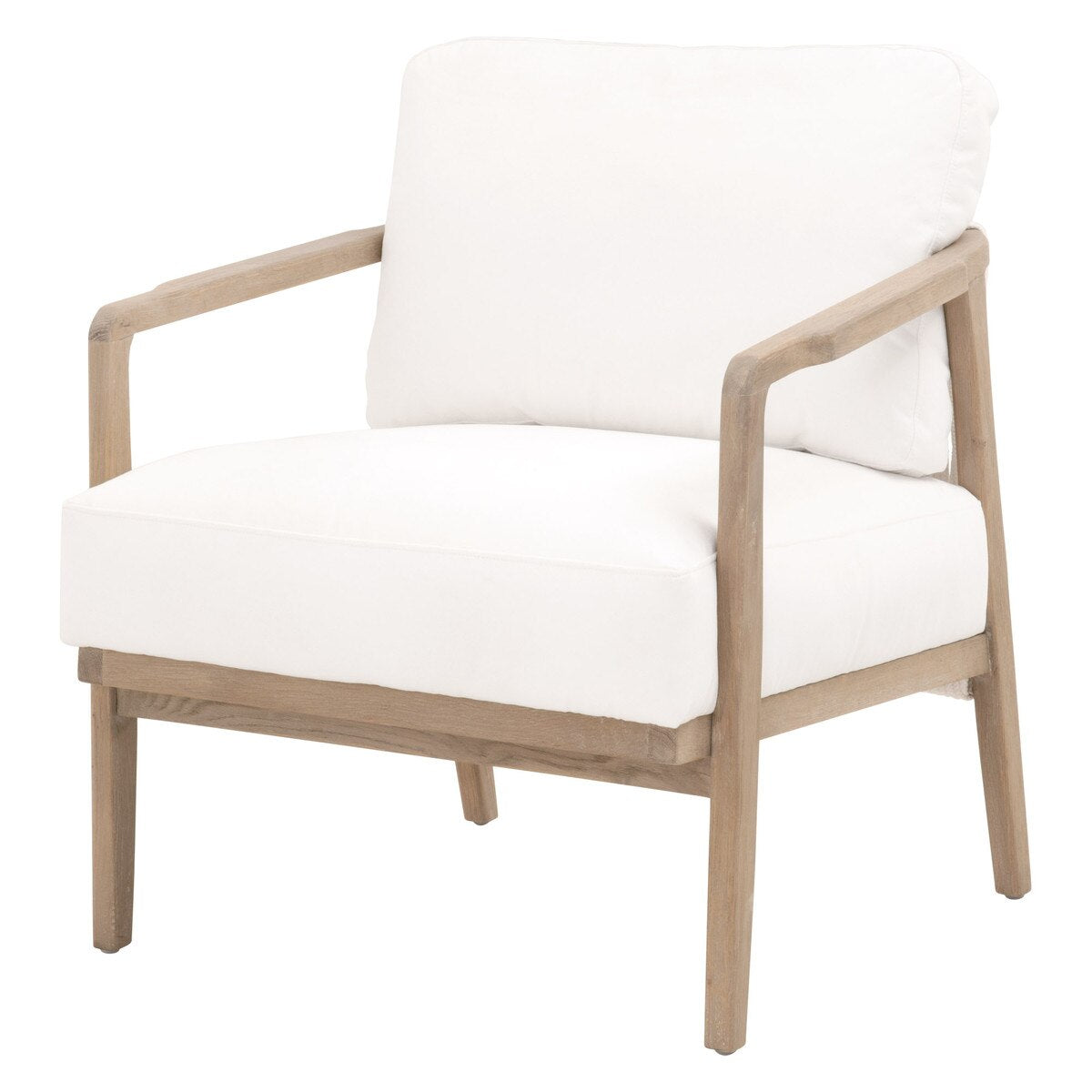Essentials For Living Harbor Club Chair ~ LiveSmart Peyton-Pearl, White Rope, Smoke Gray Oak - Image 2