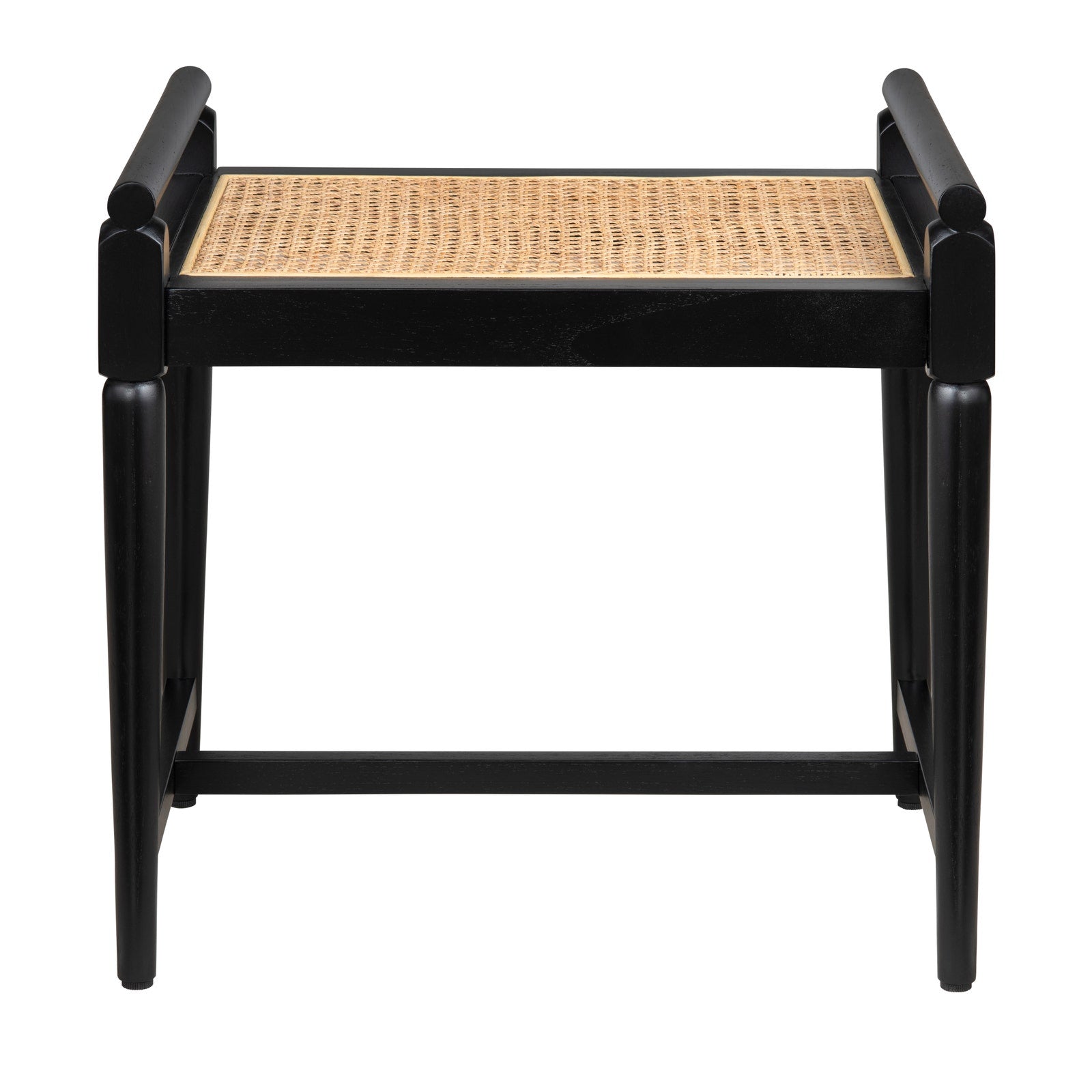 Crestview Collection Port Royal Black Rattan Accent Bench - Image 2