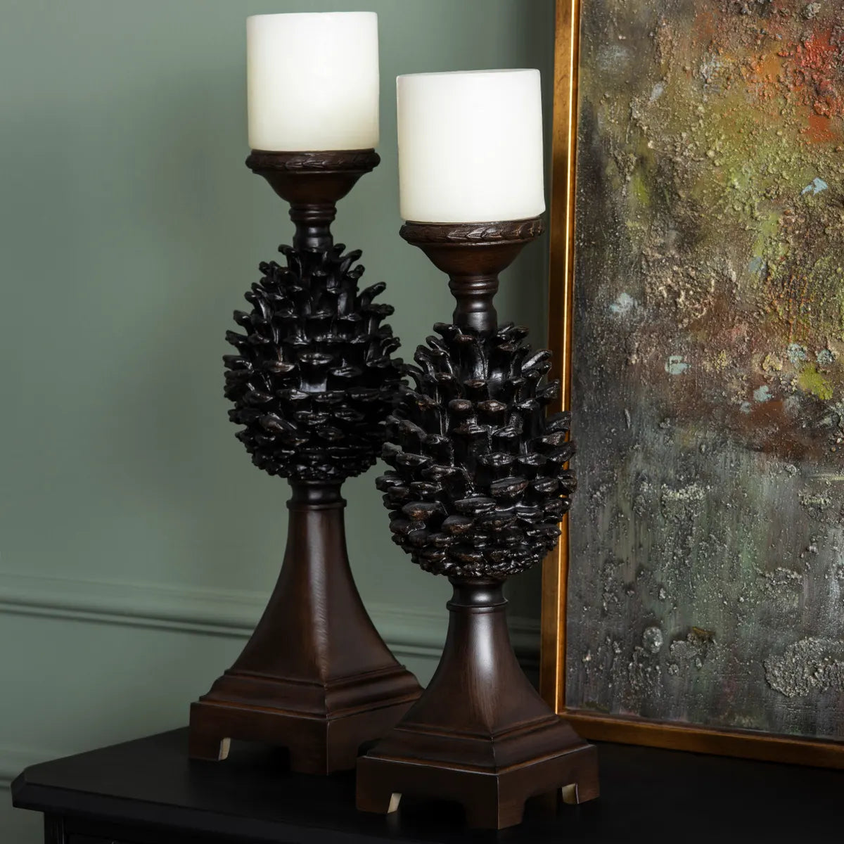 Crestview Collection Pine Bluff Candleholders ~ Set Of 2 - Image 1