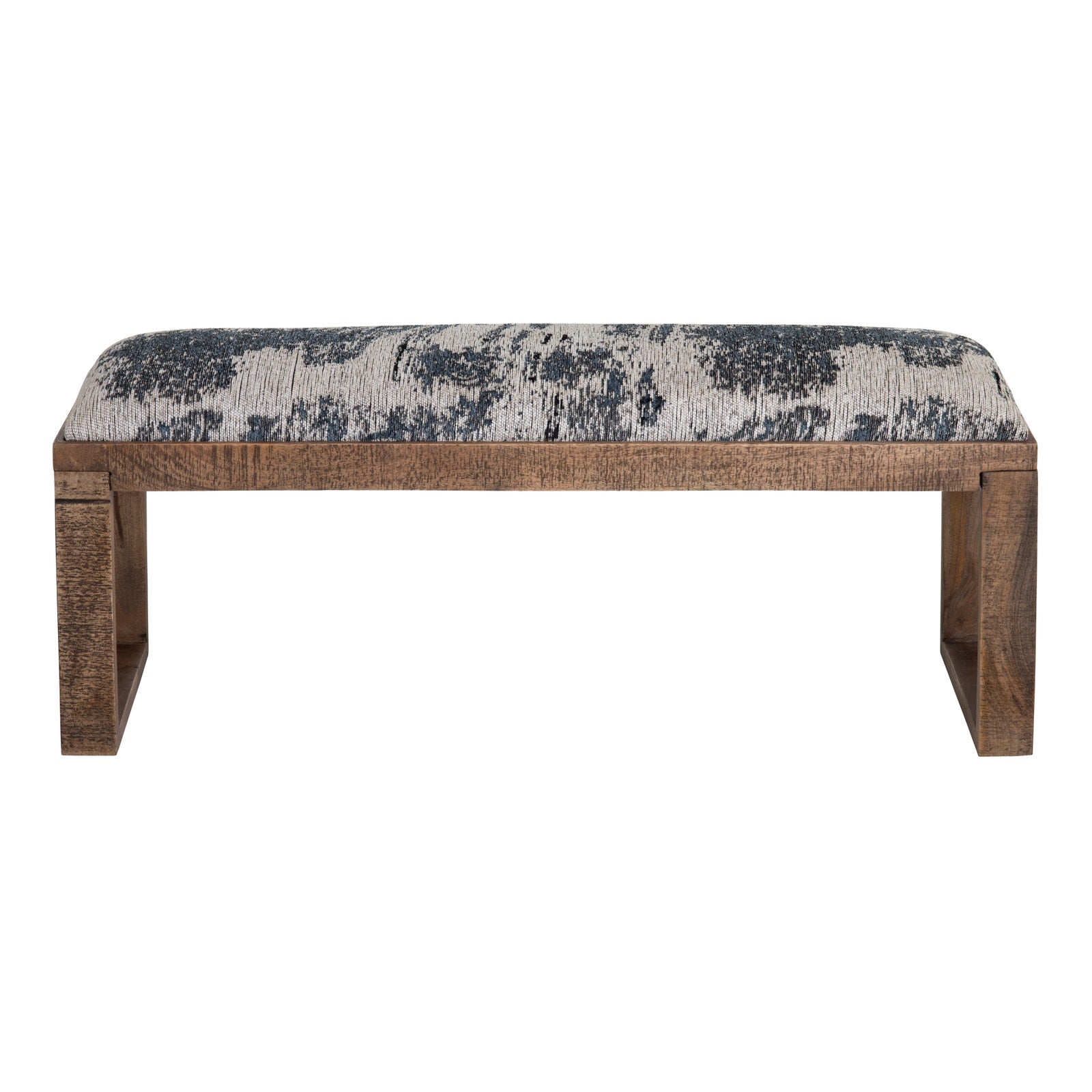 Crestview Collection Anthropology Navy Blue Toile Bench - Image 2