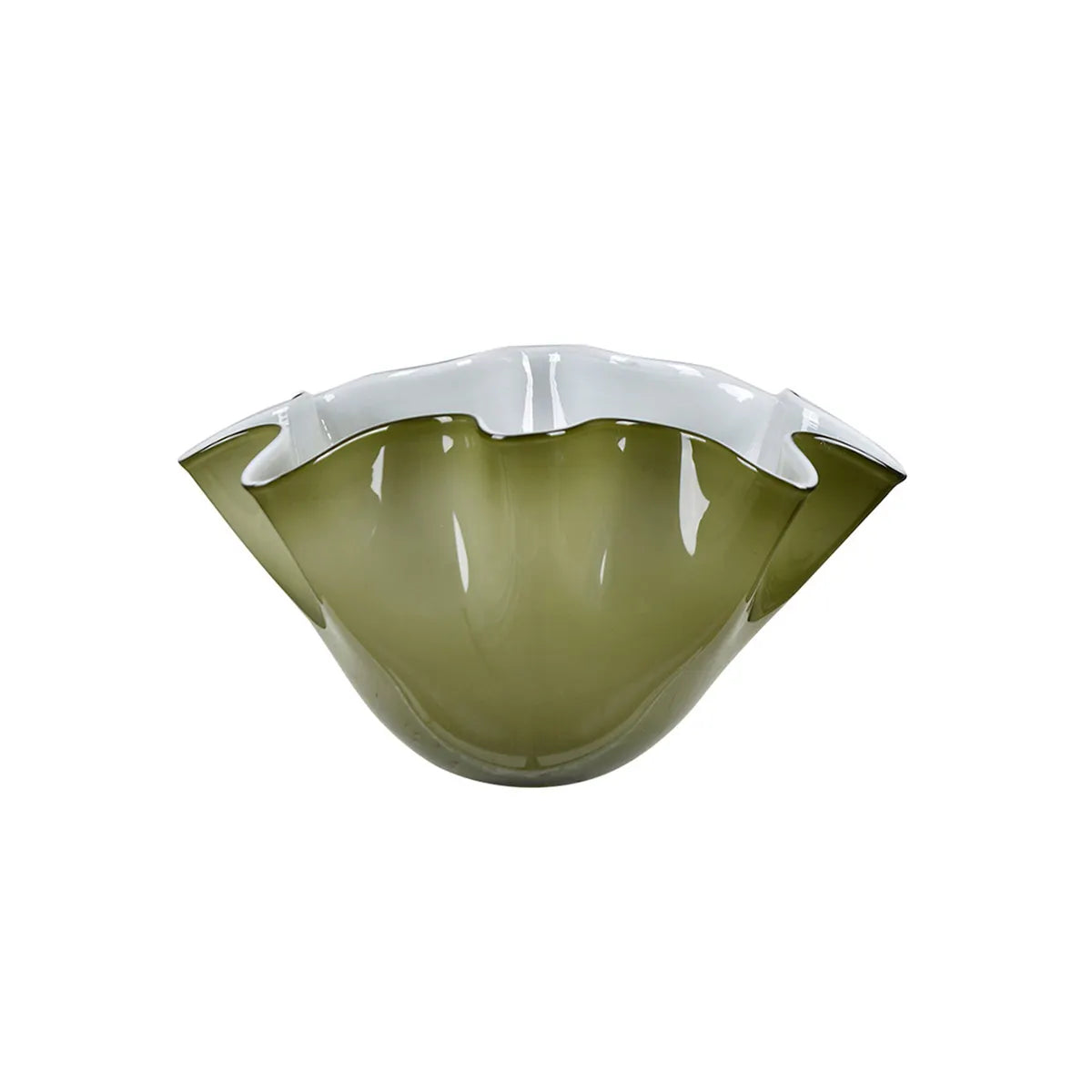 Crestview Collection Coralie Green Glass Bowl - Image 1