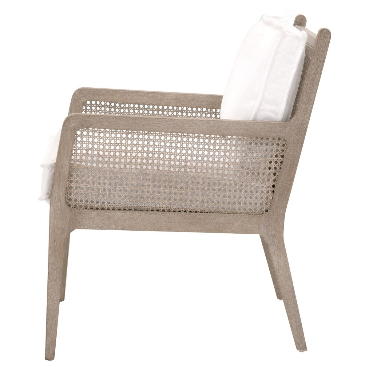 Essentials For Living Leone Club Chair ~ LiveSmart Peyton-Pearl, Natural Gray Oak, Cane - Image 3