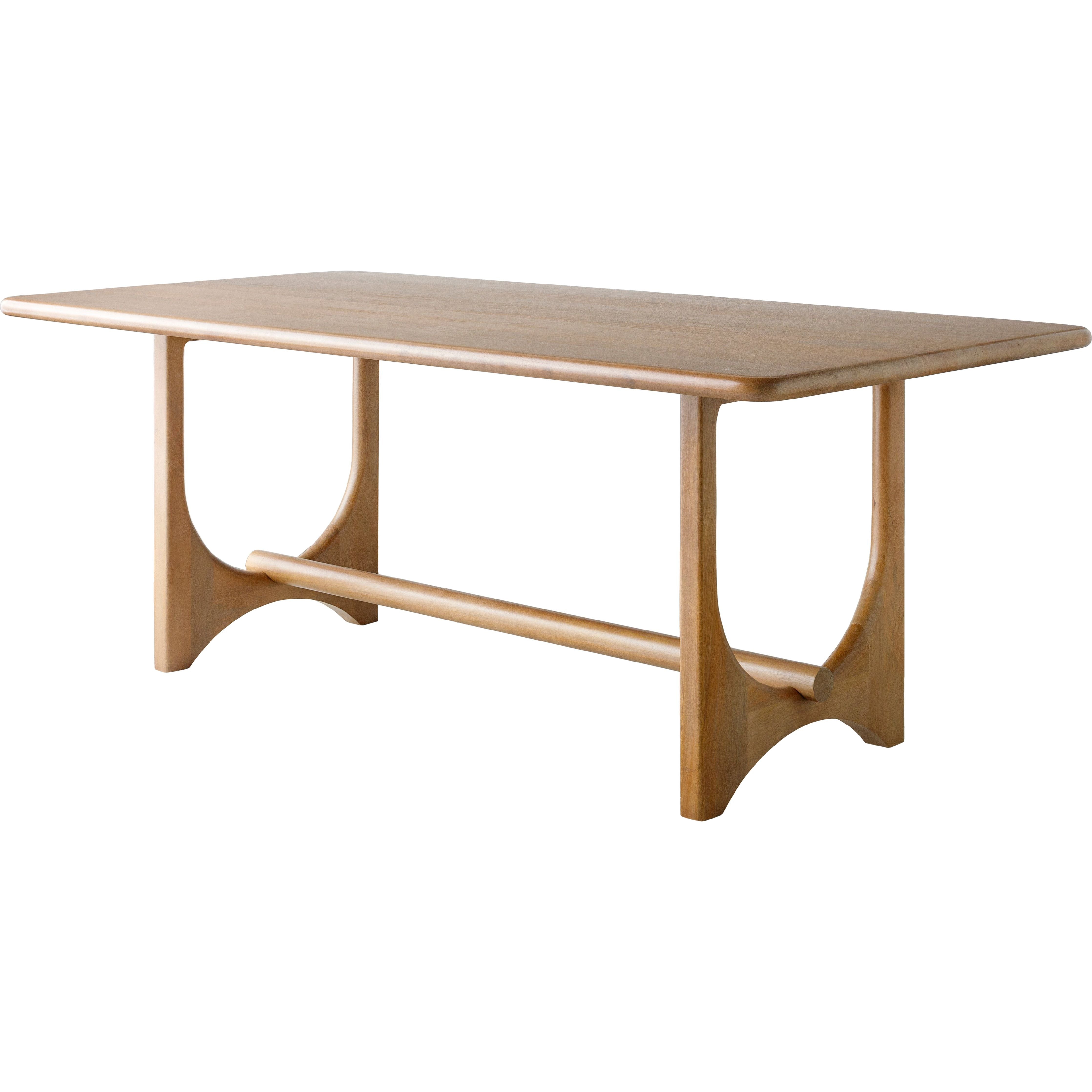 Surya Arland Modern Natural Mango Wood Dining Table 78” - Image 2