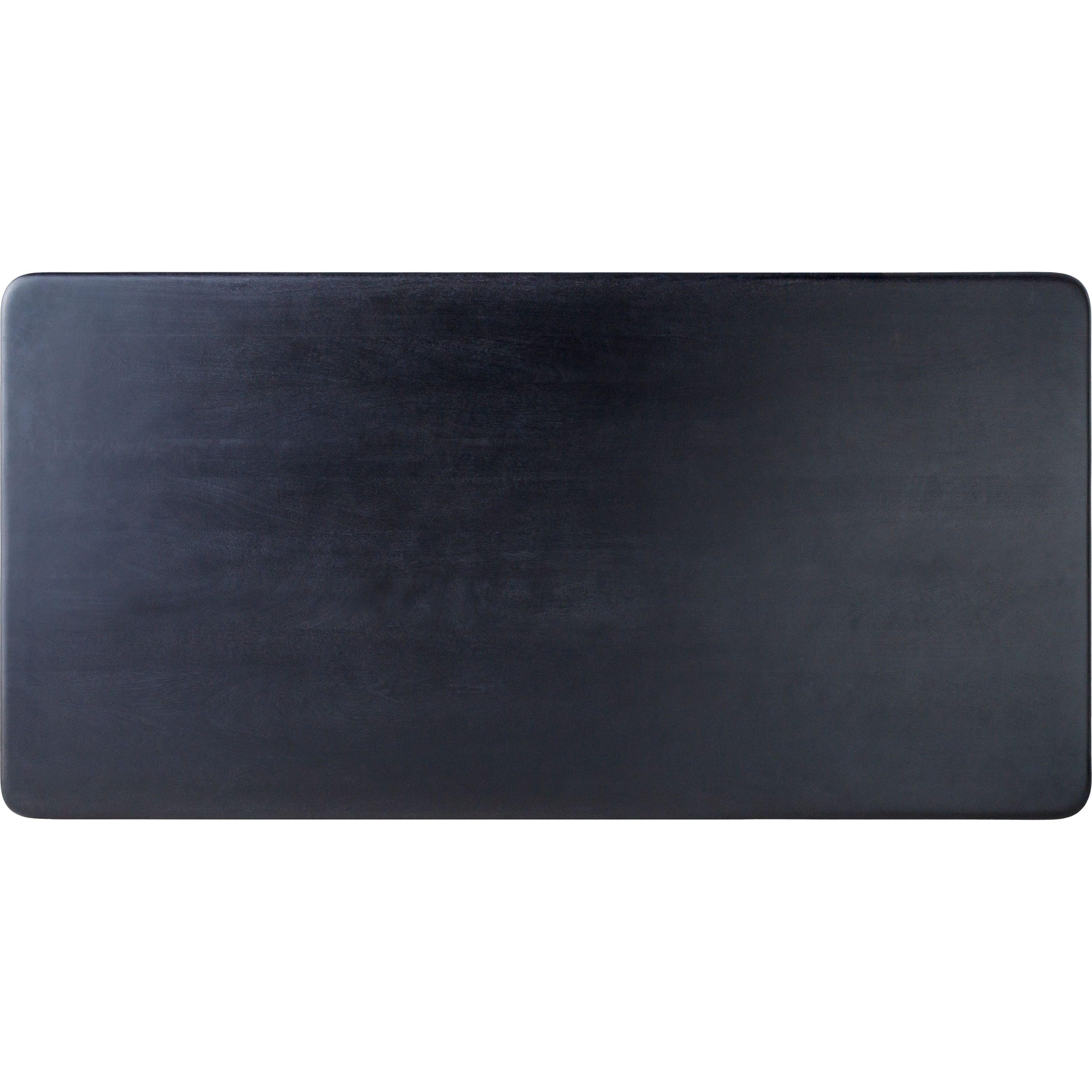 Surya Arland Modern Black Mango Wood Dining Table 78” - Image 3