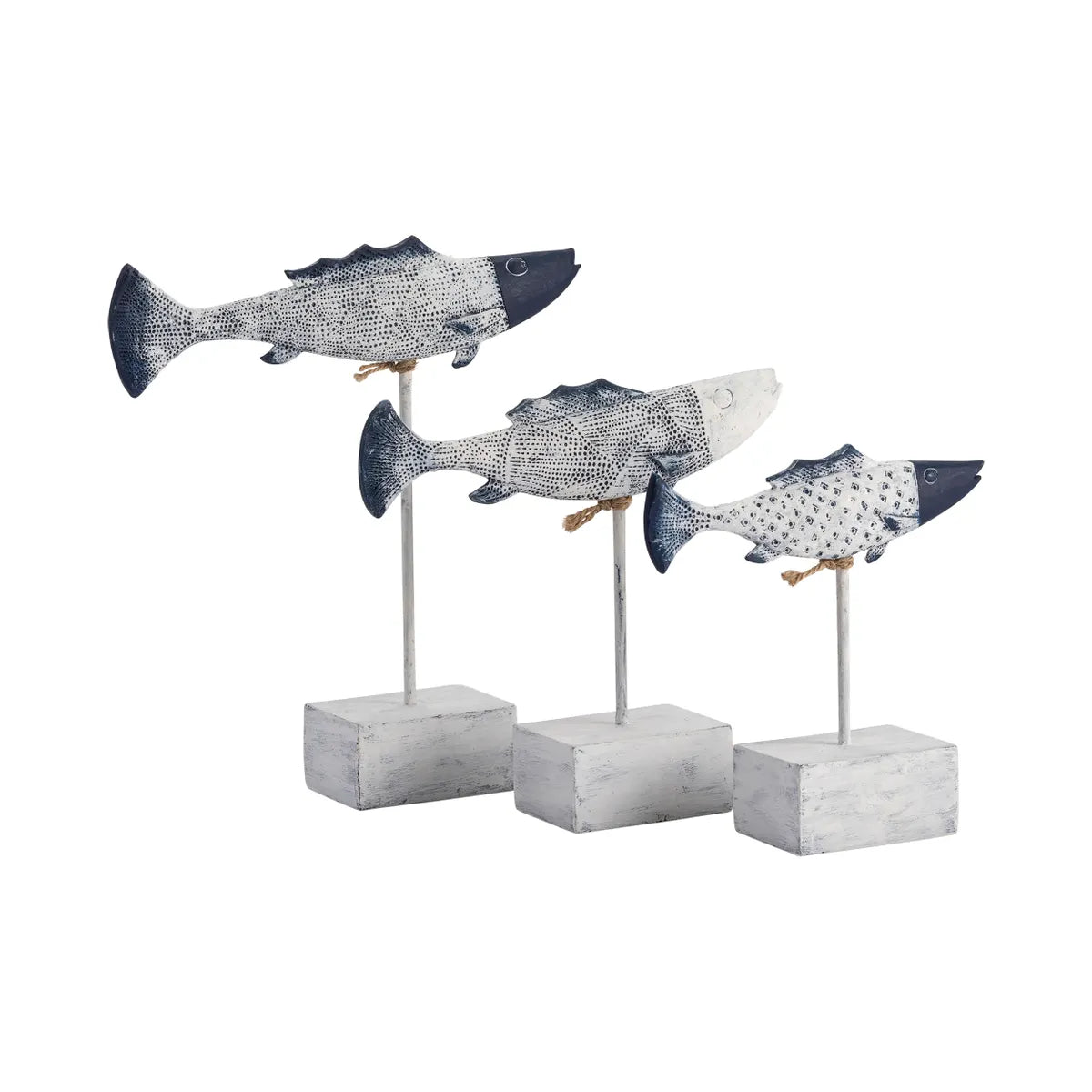 Crestview Collection Antique Fish Statues ~ Set Of 3 - Image 2