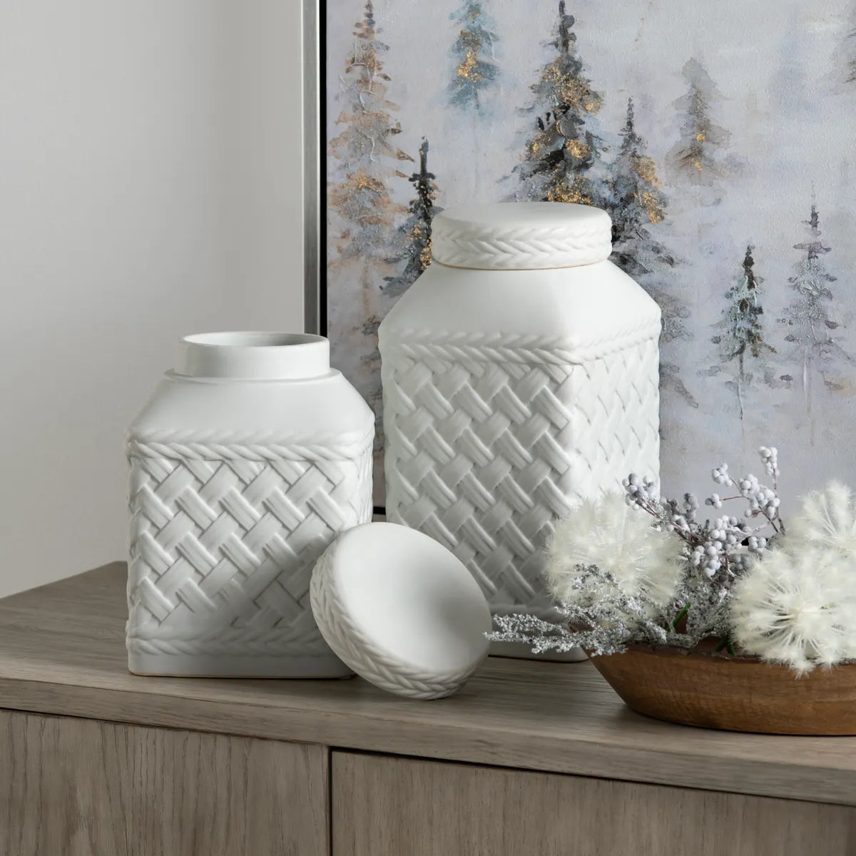 Crestview Collection Trellis Jars ~ Set Of 2 - Image 1
