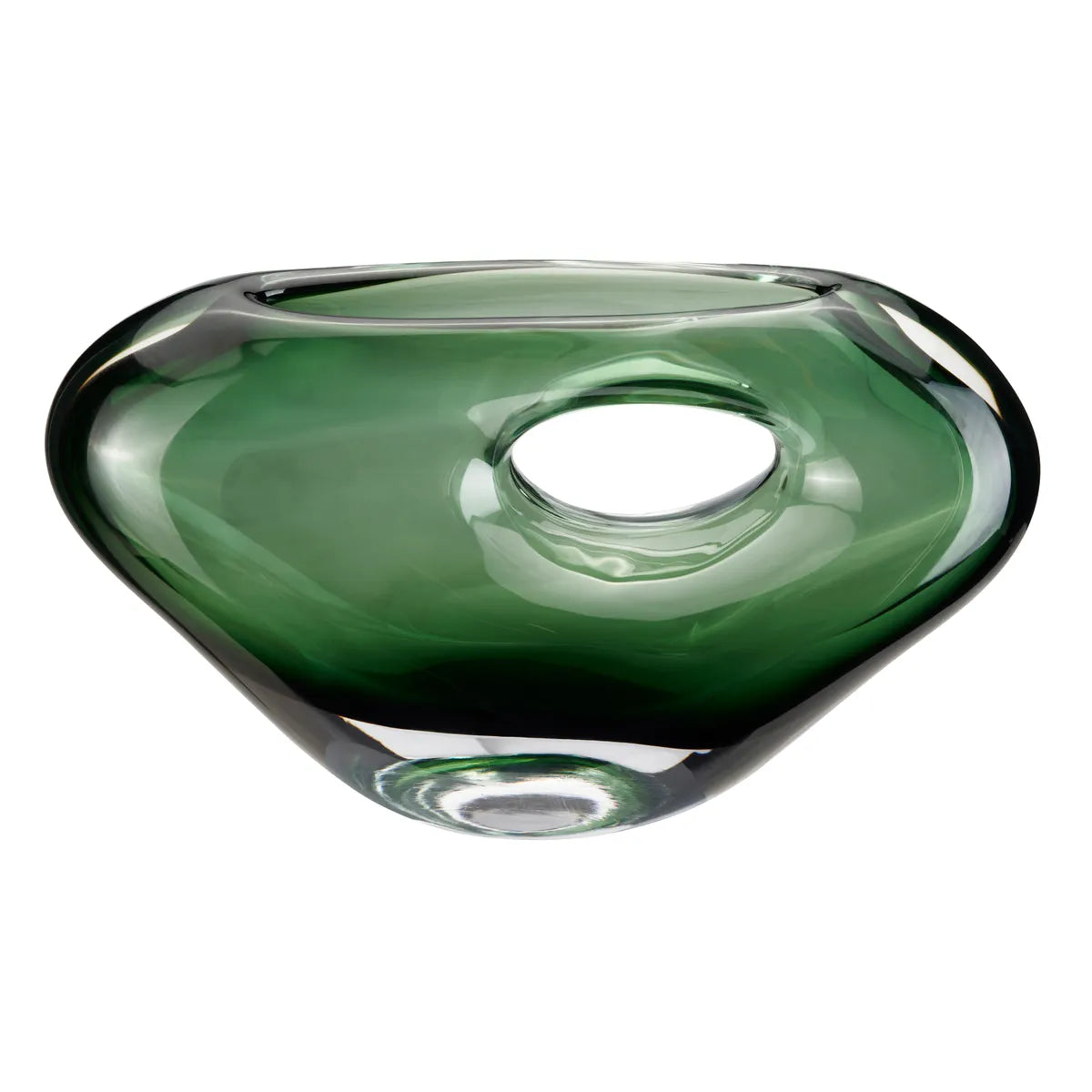 Crestview Collection Small Green Bellmere Glass Vase - Image 1